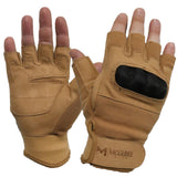 Tactical Half Finger Hard Knuckle Gloves in Coyote, alternate view 5