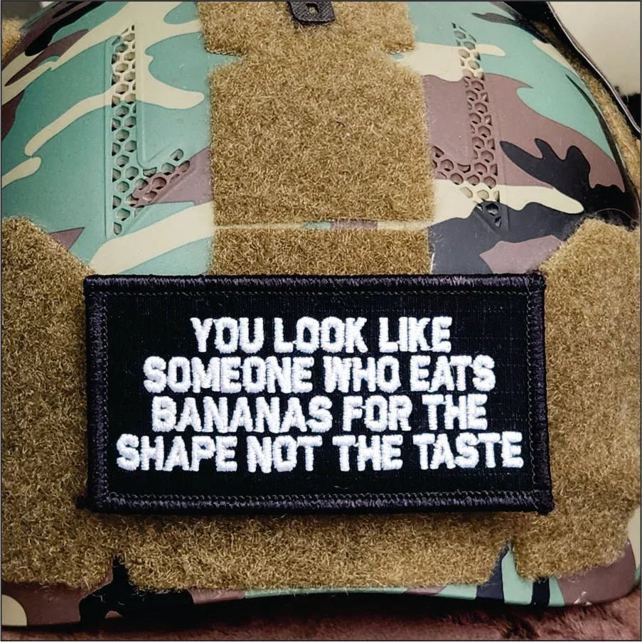 As Seen on Socials - You eat bananas for the shape - 2x4 Patch - Multiple Variants in Black