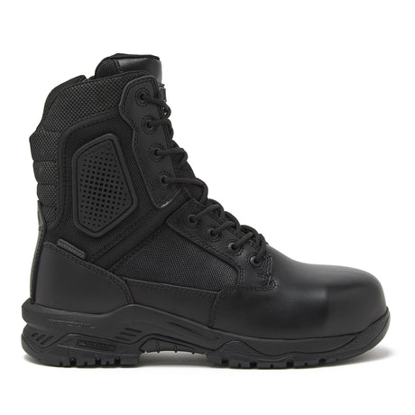 Magnum Strike Force 8 Inch Waterproof Composite Toe Side-Zip Boot in Black, alternate view 2