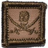Tactical Gear Junkie Pirate Jolly Roger 1x1 Patch in Coyote Brown, alternate view 3