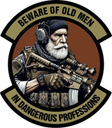 Beware of Old Men - In Dangerous Professions - 3" Embroidered/Sublimated Patch, alternate view 2