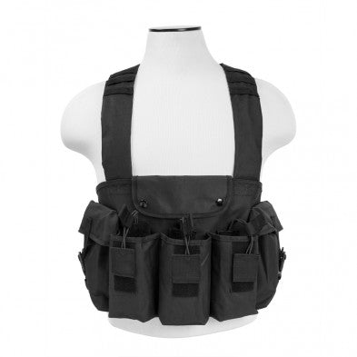 VISM AK Chest Rig with 6 Magazine Capacity in Black