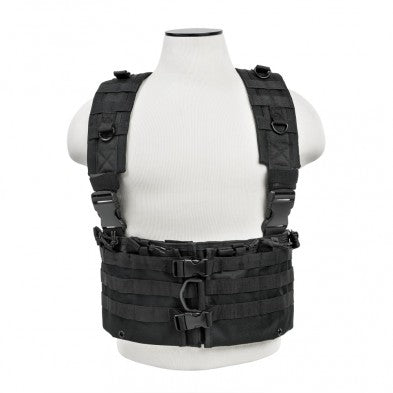 VISM AR Chest Rig with 12 Magazine Capacity in Black