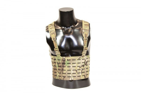 Blue Force Gear RACKminus 12-column chest rig in Multicam, front view