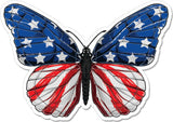 Tactical Gear Junkie American Flag Butterfly 4 Inch Sticker