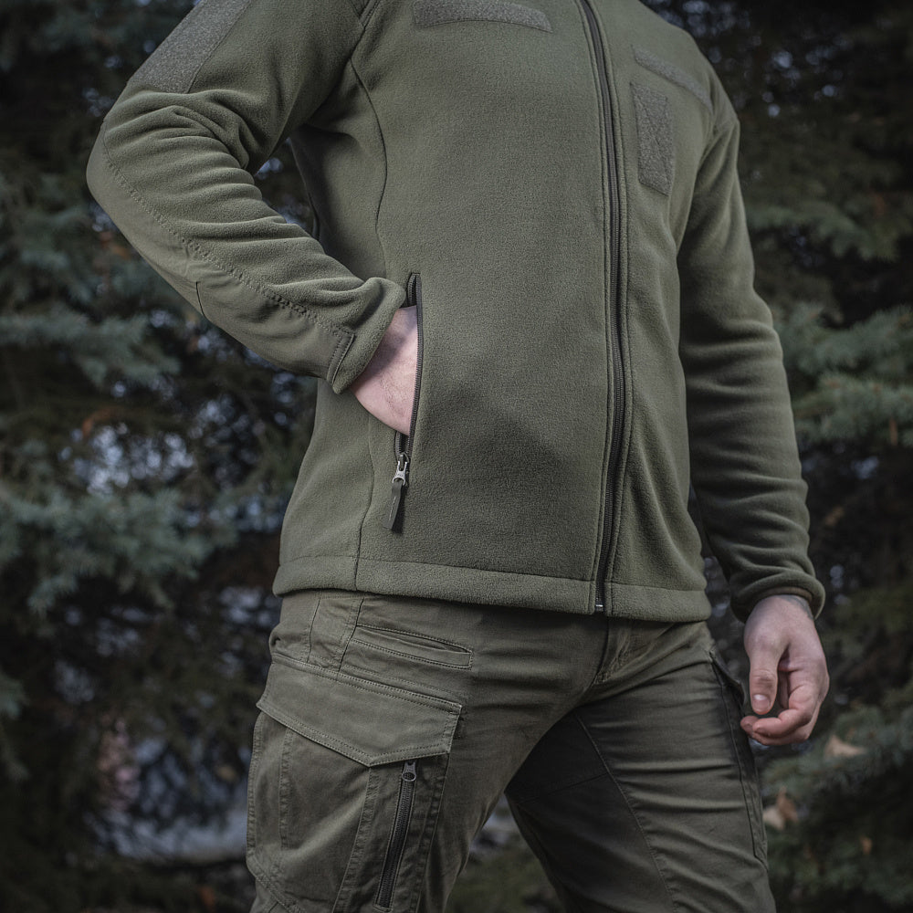 M-Tac Fleece Combat Jacket in Army Olive, alternate view 6