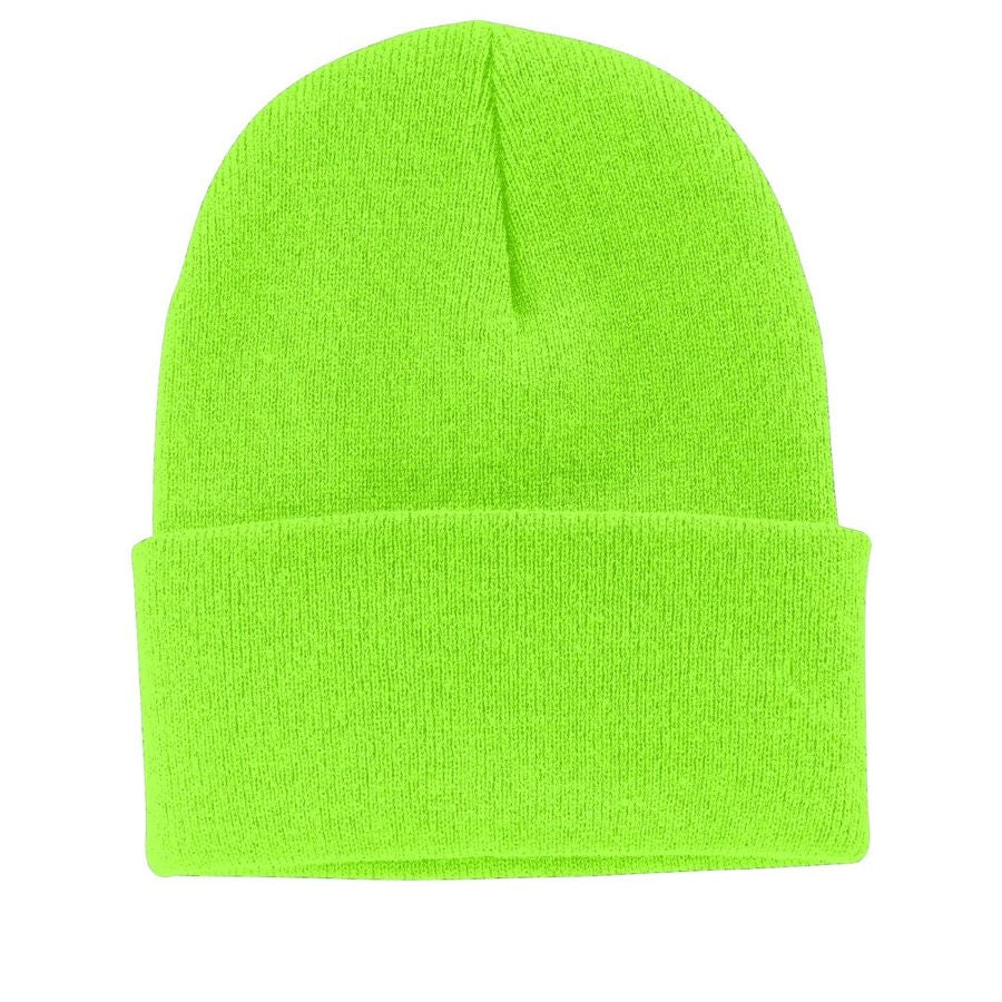 Fine Knit Watch Cap in Lime Green, alternate view 20