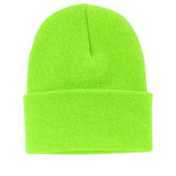 Fine Knit Watch Cap in Lime Green, alternate view 20
