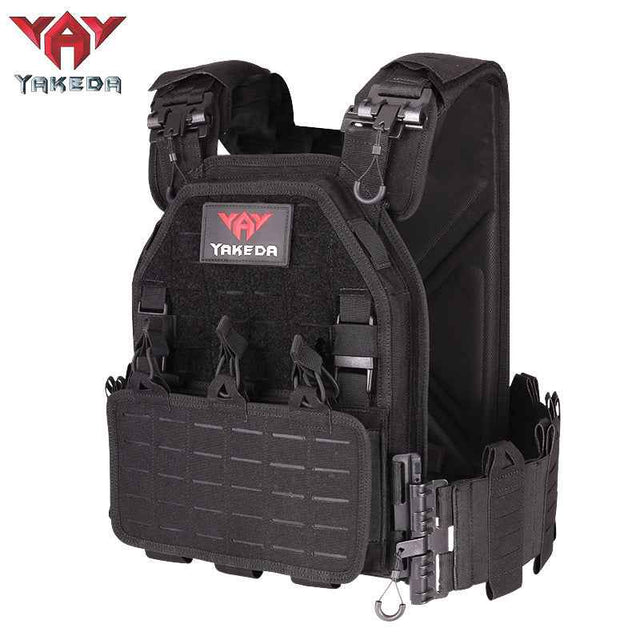 MOLLE Tactical Vest Outdoor Training Vest 1000D Waterproof and Wear Resistant in Black CP