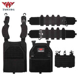 MOLLE Tactical Vest Outdoor Training Vest 1000D Waterproof and Wear Resistant in Mud, alternate view 4