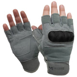 Tactical Half Finger Hard Knuckle Gloves in Coyote, alternate view 4