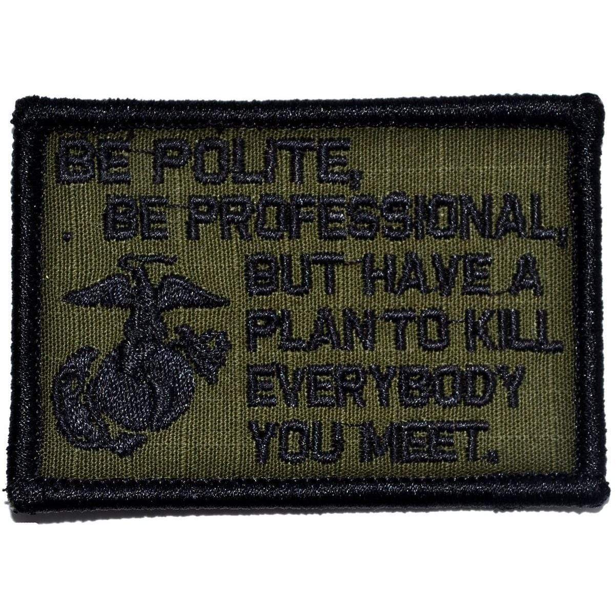 Be Polite, Be Professional USMC Mattis Quote - 2x3 Patch in MultiCam, alternate view 7