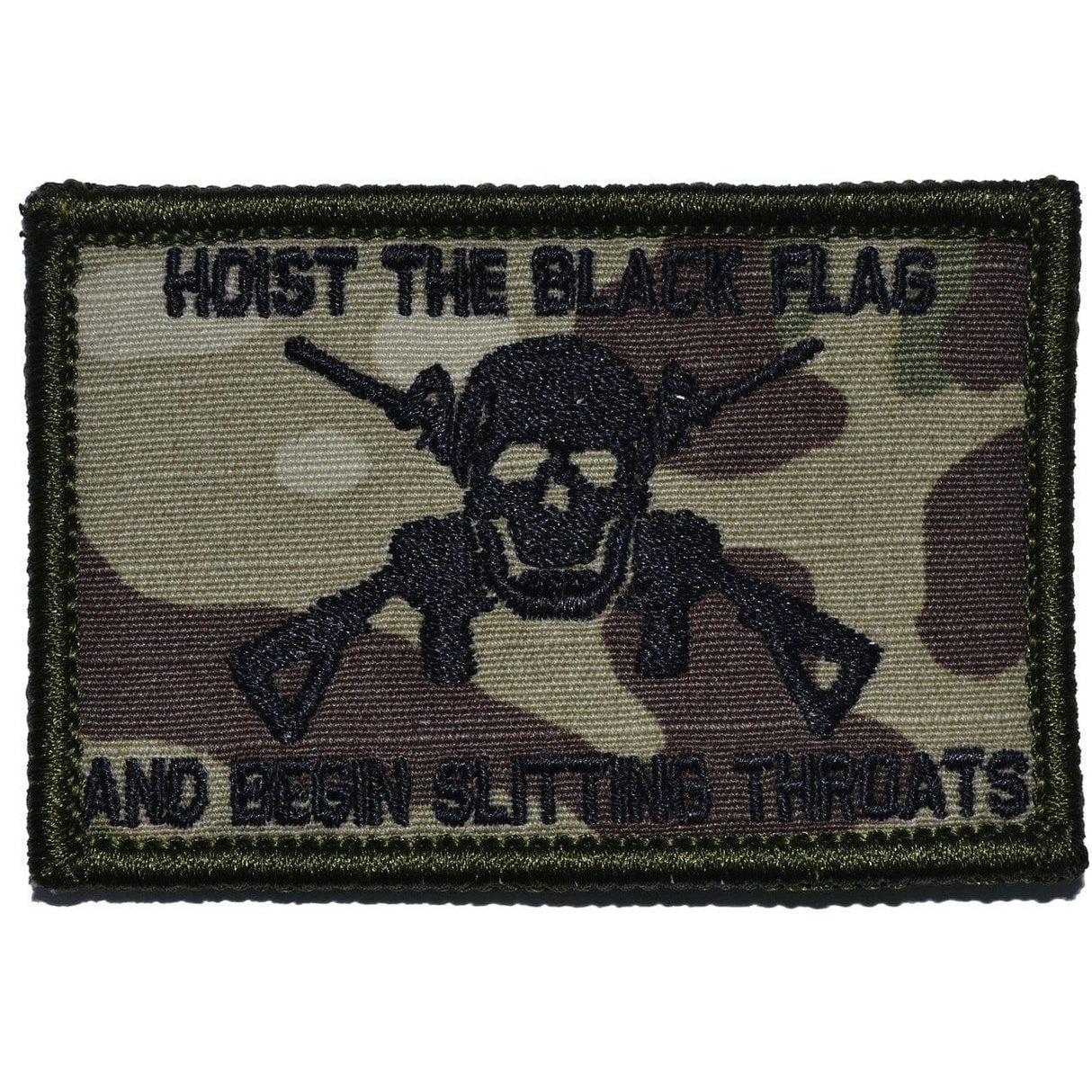 Hoist The Black Flag and Begin Slitting Throats Jolly Roger - 2x3 Patch in MultiCam, alternate view 6