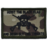 Hoist The Black Flag and Begin Slitting Throats Jolly Roger - 2x3 Patch in MultiCam, alternate view 6