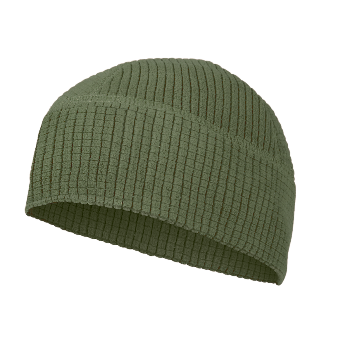Grid Fleece Beanie Cap in Olive Drab, alternate view 6