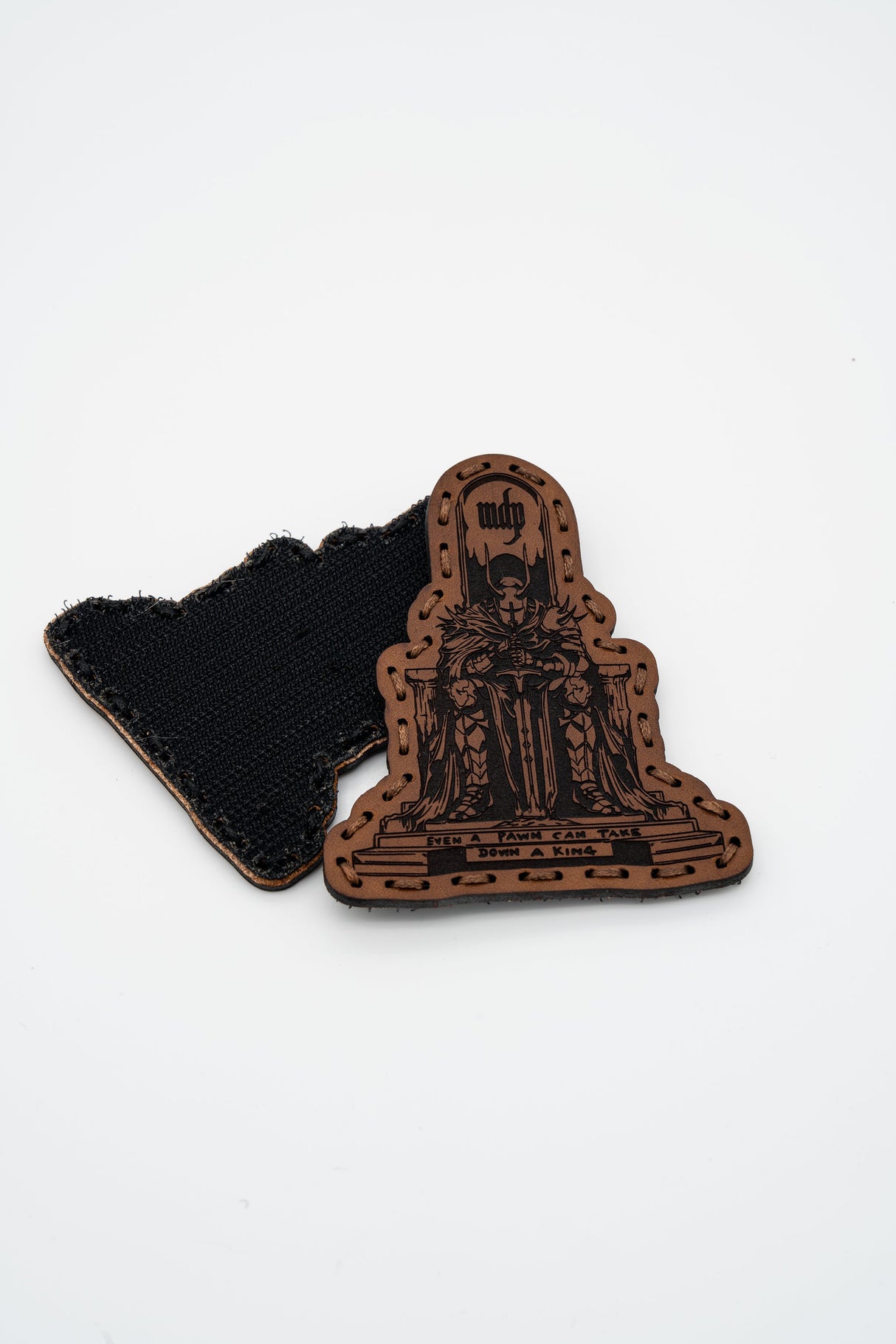 Checkmate Leather Patch in Walnut Dye / Brown Thread