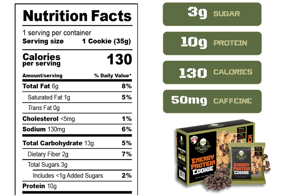 Tactical Snacks Energy Protein Cookies