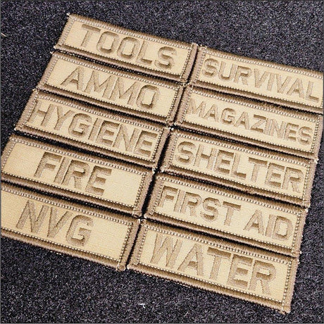 Tactical Gear Junkie Preppers 10-Piece 1x3 Patch Pack in Olive Drab
