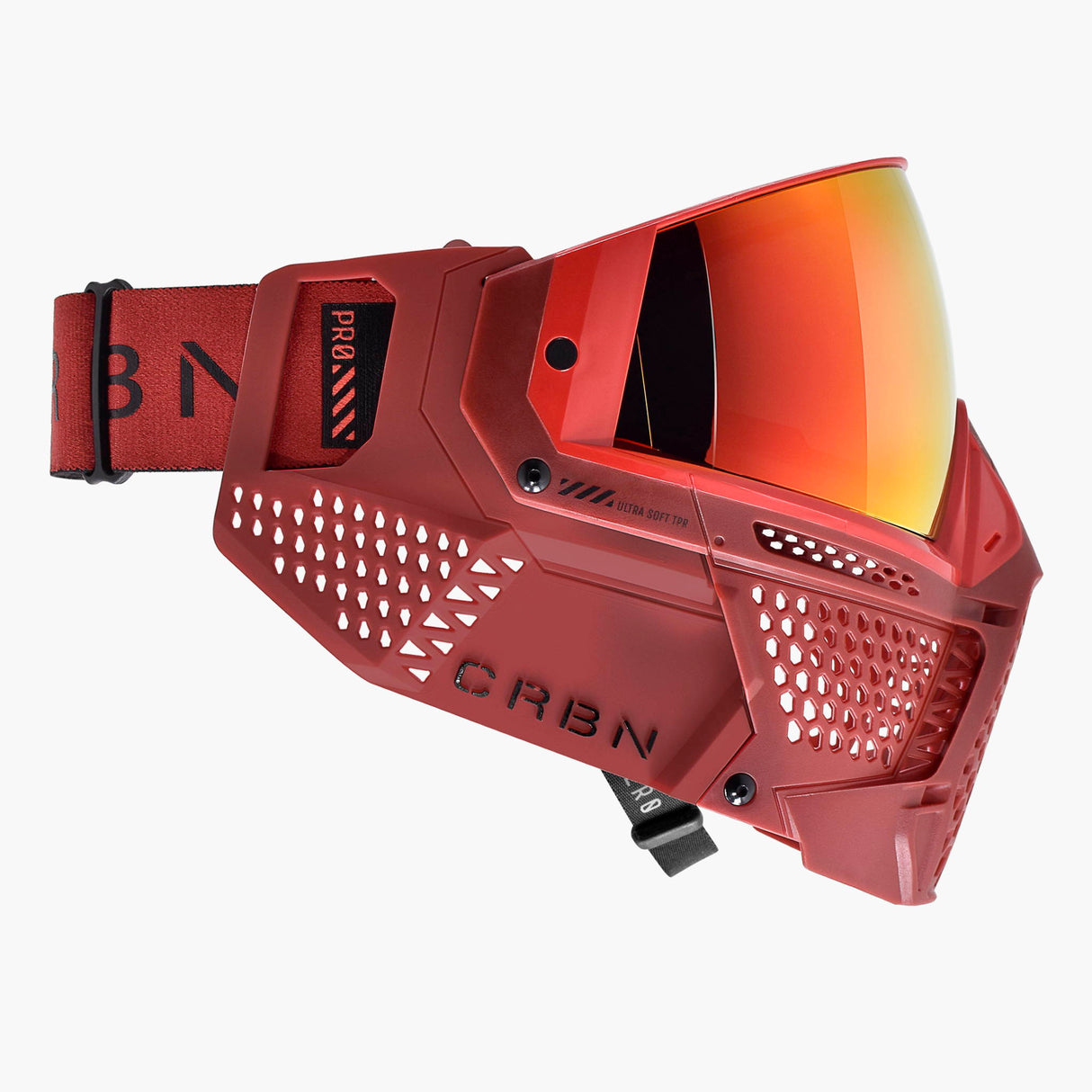 CRBN Zero Pro Paintball Goggle - Cardinal more coverage view