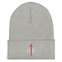 HRTI Cuffed Beanie – Heather Grey — alternate view 6