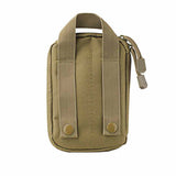 NcSTAR Desert/Tan organizer utility pouch opened to show interior storage