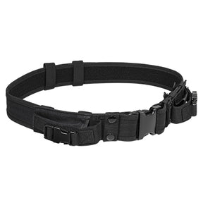 NcSTAR tactical belt with two pouches in Black