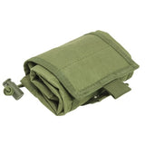 NcSTAR folding dump pouch in Olive Drab Green, open view