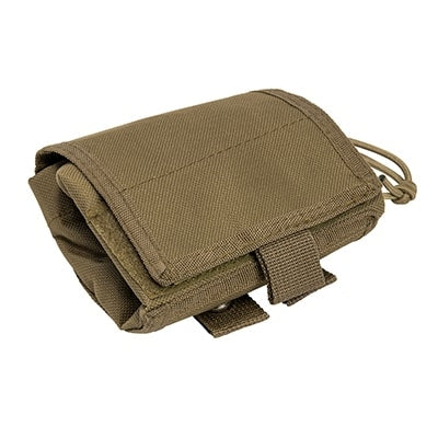 NcSTAR folding dump pouch in Desert/Tan, open view