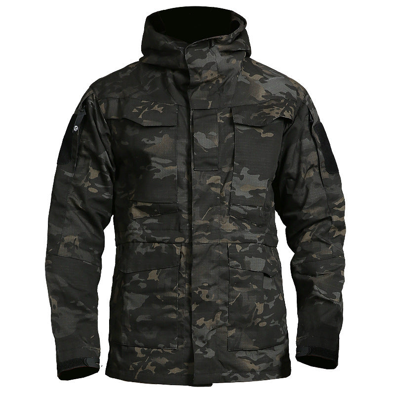 Raven Supply Men's Tactical Windbreaker Jacket in Black, alternate view 4