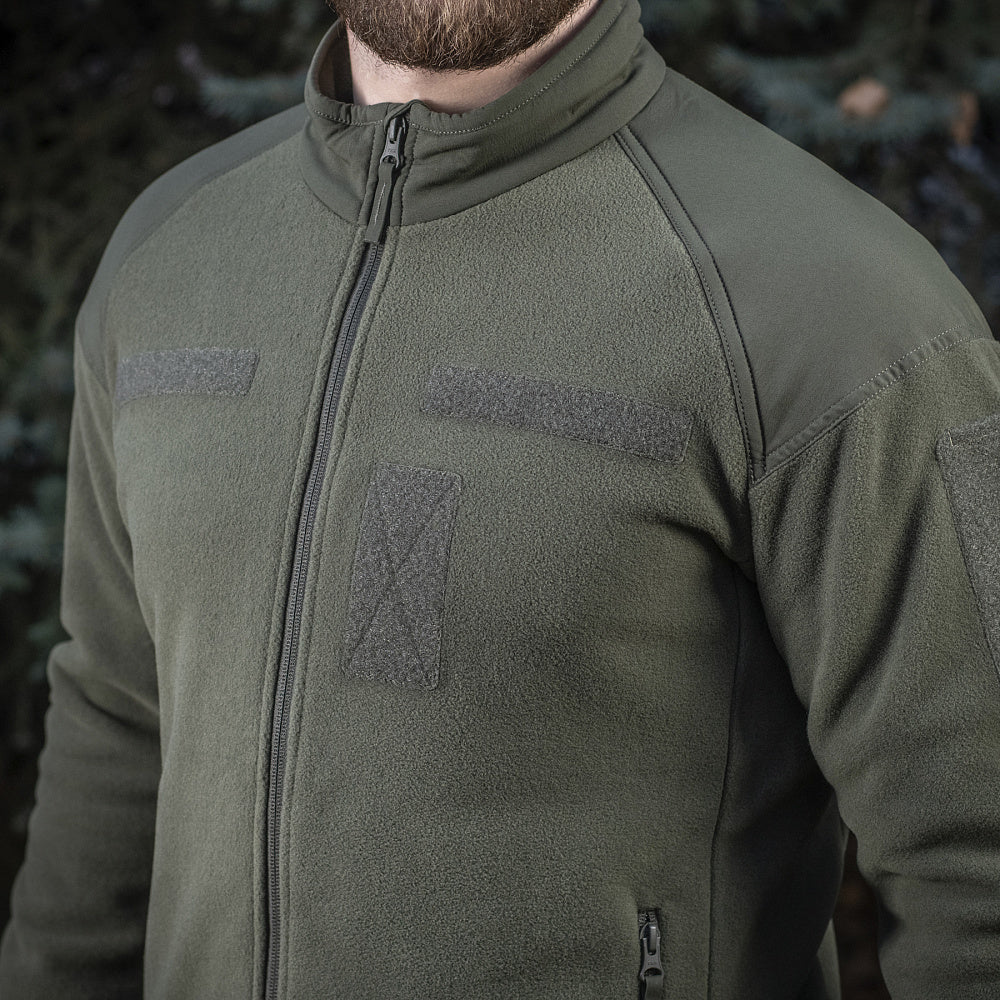 M-Tac Fleece Combat Jacket in Army Olive, alternate view 10