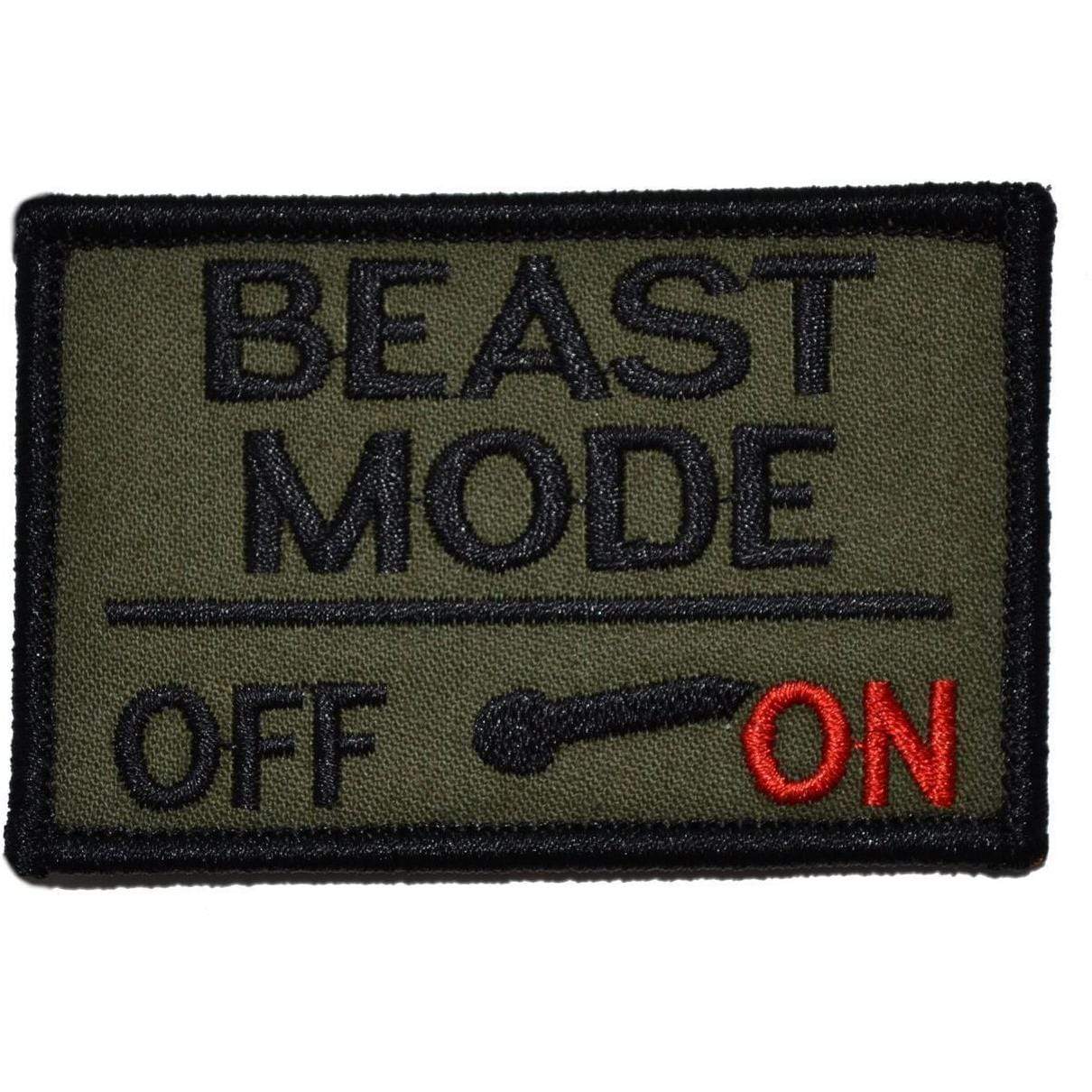 BEAST MODE Activated - 2x3 Patch in Olive Drab, alternate view 3