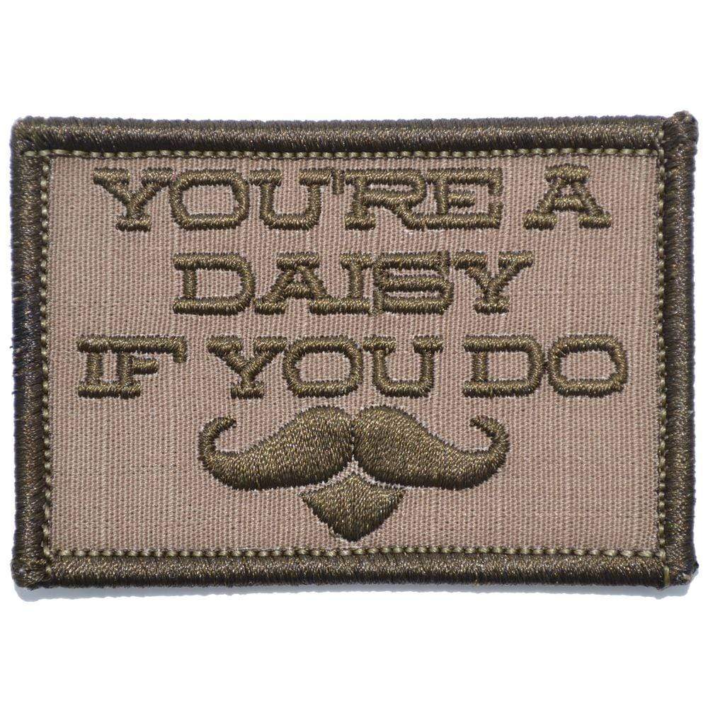 You're A Daisy If You Do, Doc Holiday Quote - 2x3 Patch in Coyote Brown w/ Black, alternate view 4