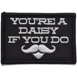 You're A Daisy If You Do, Doc Holiday Quote - 2x3 Patch in Black w/ Red, alternate view 2