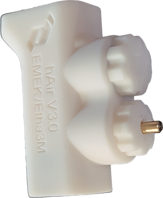 Deadlywind hAir V3 trigger valve for EMEK, EMF100 and Etha3M, angled view