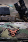 OG Demon Head No-Sew Leather Patch – Light Brown — alternate view 2