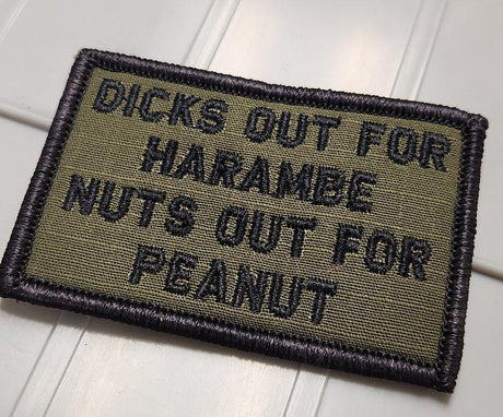 Tactical Gear Junkie Dicks Out for Harambe 2x3 Patch