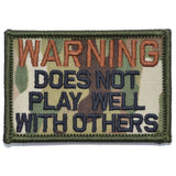 WARNING: Does Not Play Well With Others - 2x3 Patch, alternate view 7