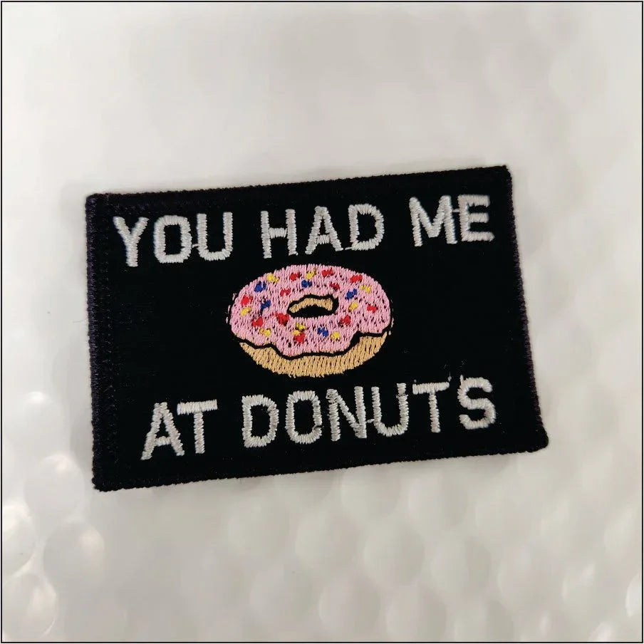 You Had Me At Donuts - 2x3 Patch - Multiple Variants in Coyote Brown w/ Black, alternate view 4