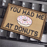 You Had Me At Donuts - 2x3 Patch - Multiple Variants in Coyote Brown, alternate view 3
