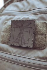 Duality Leather Patch in Red Dye / Black Thread, alternate view 3
