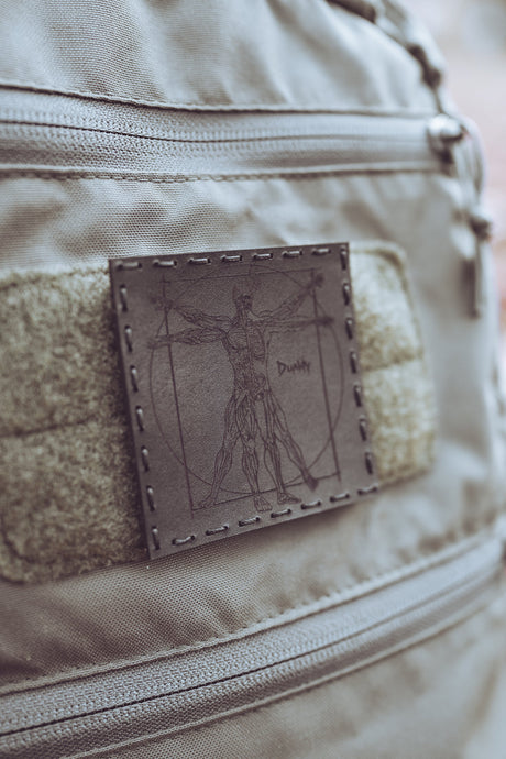 Duality Leather Patch in Light Brown Dye / Black Thread, alternate view 2