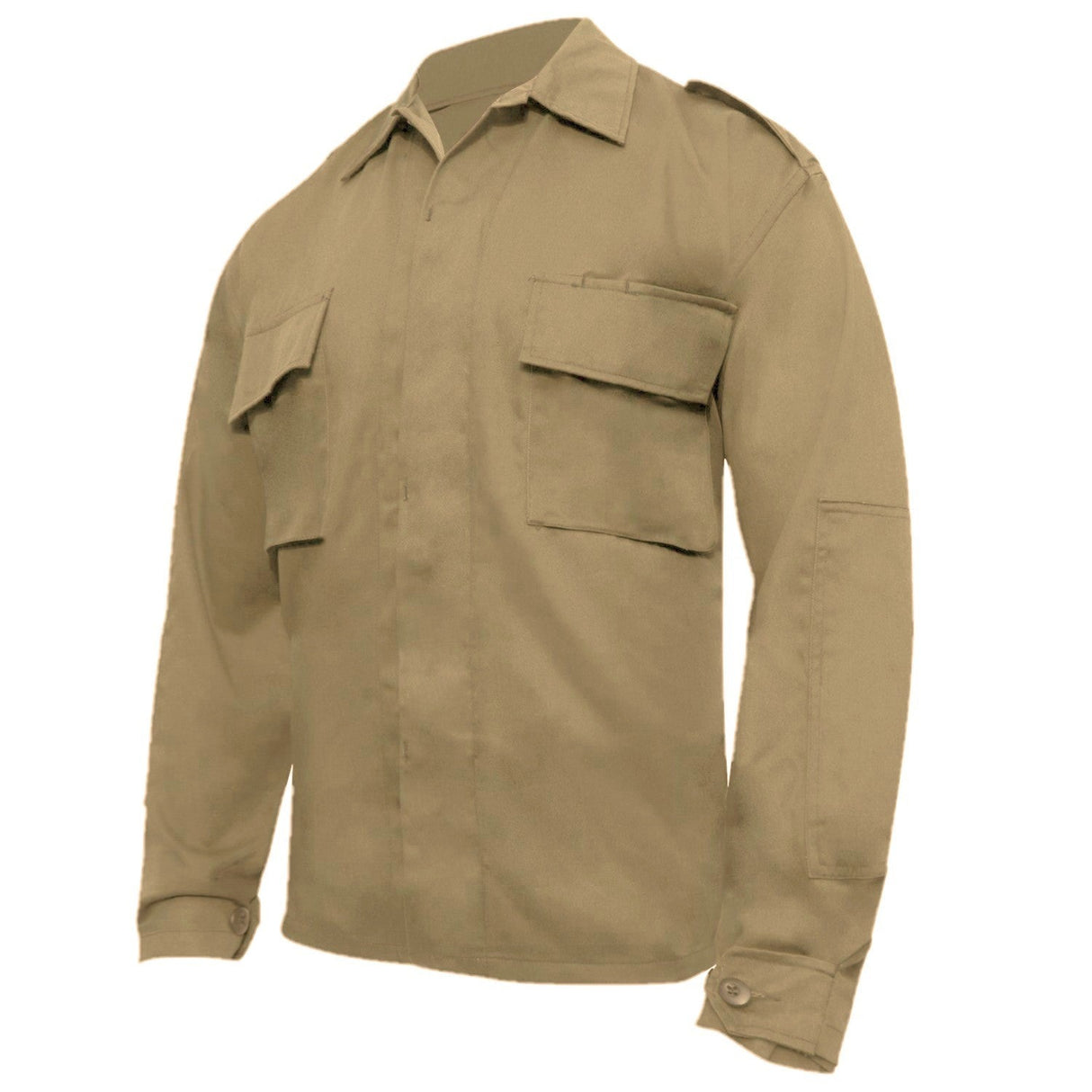 Poly Cotton Twill Long Sleeve Tactical Shirt in Black, alternate view 7