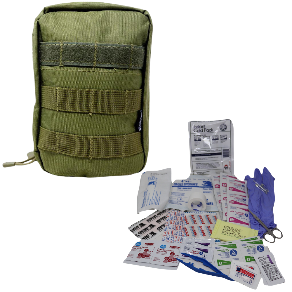 IFAK Pouch w/ 48-Piece First Aid Kit Insert in Olive Drab