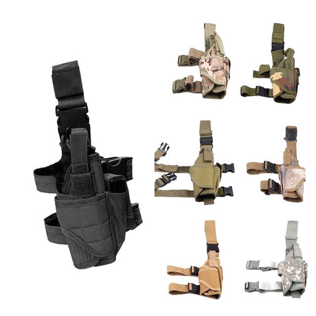 Tactical Drop Leg Holster for Secure and Convenient Firearm Carry in Black
