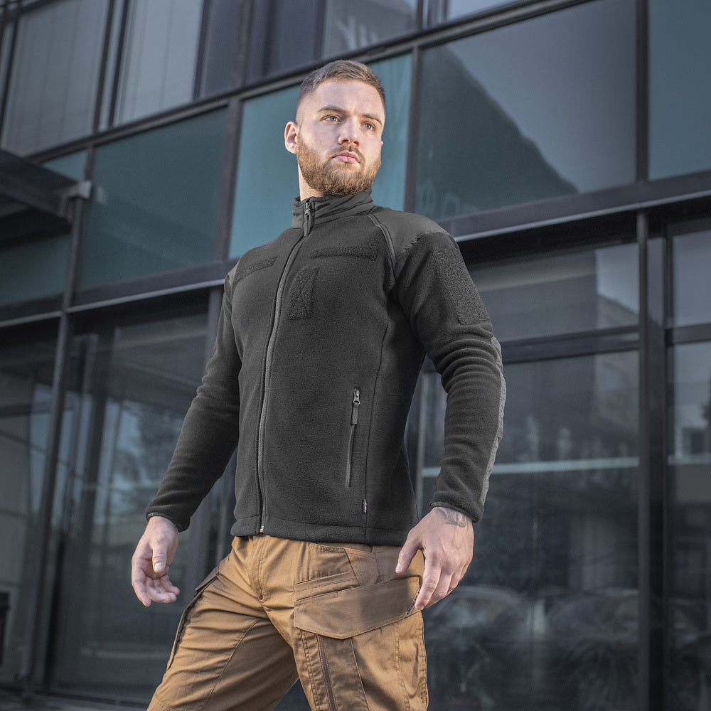 M-Tac Fleece Combat Jacket in Black, alternate view 16