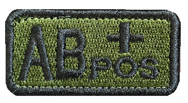 Embroidered Tactical Blood Type Patch Essential Velcro ID for First Responders, No.7, alternate view 15