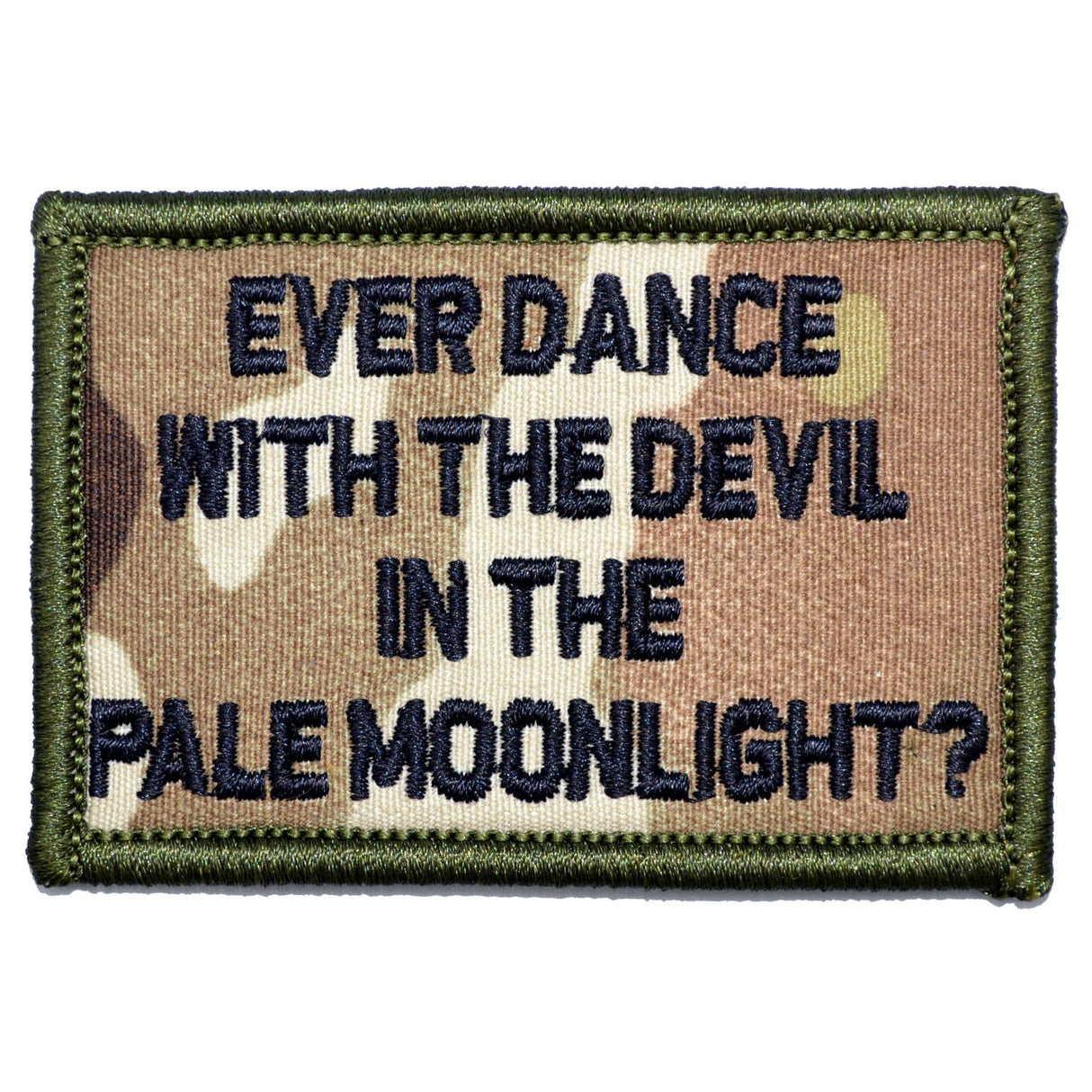Ever Dance With The Devil In The Pale Moonlight? Joker Quote - 2x3 Patch in Olive Drab, alternate view 5