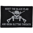 Hoist The Black Flag and Begin Slitting Throats Jolly Roger - 2x3 Patch