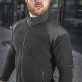 M-Tac Fleece Combat Jacket in Black, alternate view 18