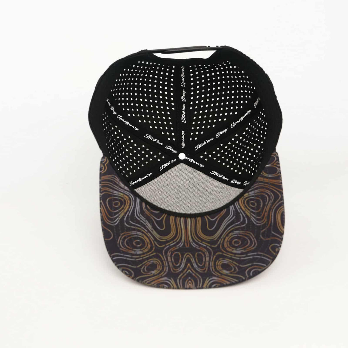 HR Tactical Black Topographic 6-Panel Snapback Hat, alternate view 6